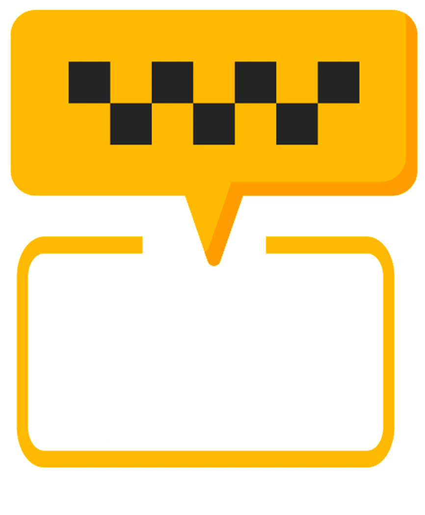 Logo Taxi Oka, blanc